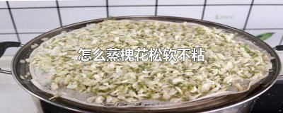 ​怎么蒸槐花松软不粘锅 怎么蒸槐花松软不粘手