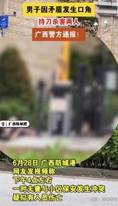 ​广西一保安砍死2名业主，砍人原因曝光，警方通报，街道回应