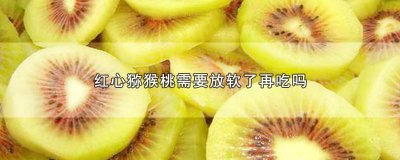 ​红心猕猴桃需要放软了再吃吗