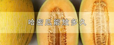​哈密瓜能放多久