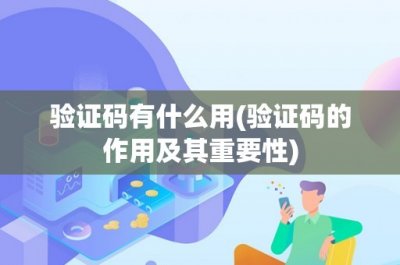 ​验证码有什么用(验证码的作用及其重要性)
