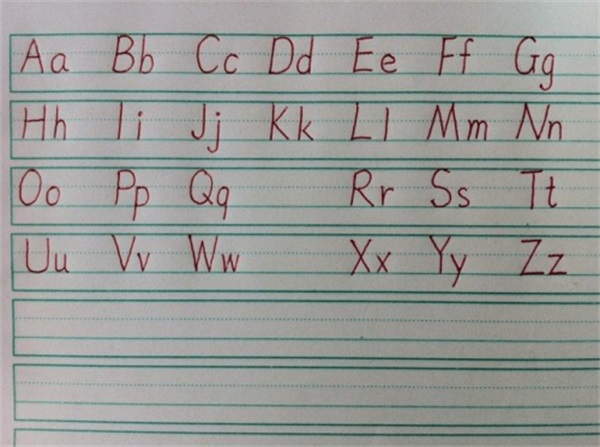26个字母大小写正确书写格式(26个字母大小写笔顺图)-第1张图片-