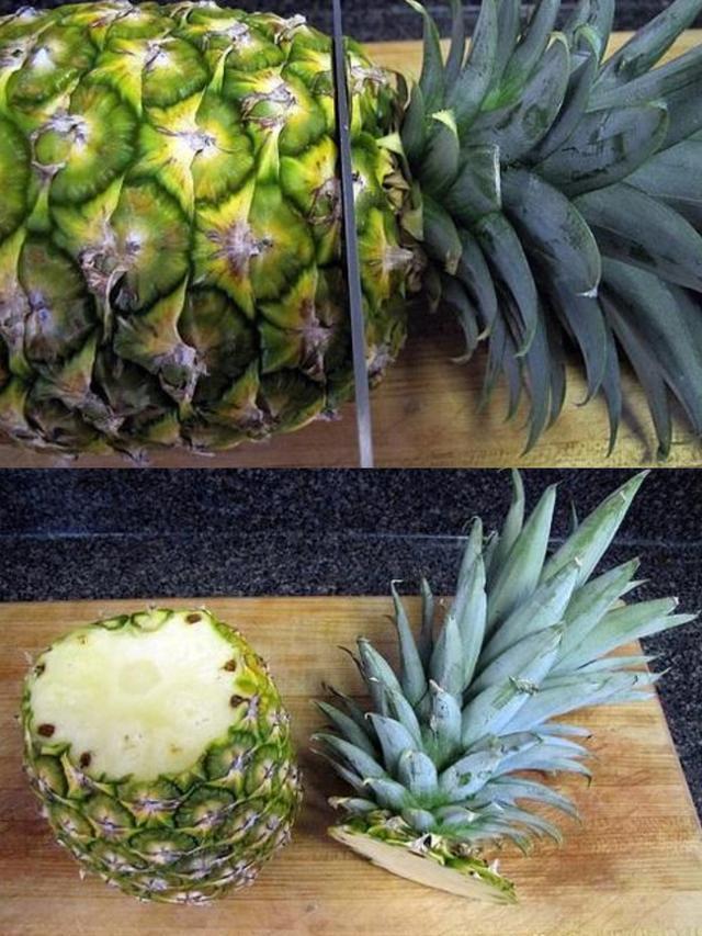 买来的菠萝除了吃还可以做盆栽!放水里一周就能生根发芽了!