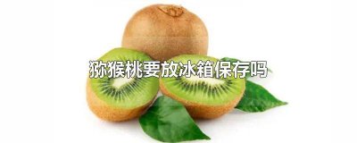 ​猕猴桃要放冰箱保存吗冬天 猕猴桃需要放冰箱保存吗