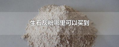 ​生石灰粉哪里可以买到