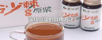 ​沙棘原浆的食用方法