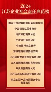​第三届江苏财经年会｜国网江苏综合能源服务有限公司入选“2024江苏企业社会责