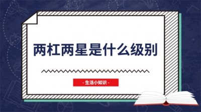 ​两杠两星是什么级别