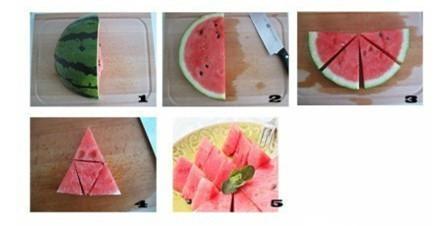 最简单好学的西瓜拼盘教程(教你切出超漂亮的西瓜拼盘)(4)