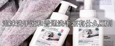 ​泡沫洗手液和普通洗手液有什么区别
