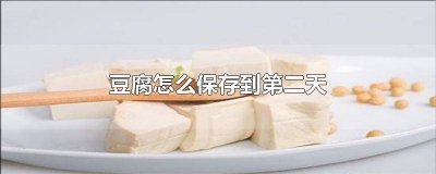 ​买回来的豆腐吃不完怎么保存 买回来的豆腐第二天吃怎么保存不会坏掉