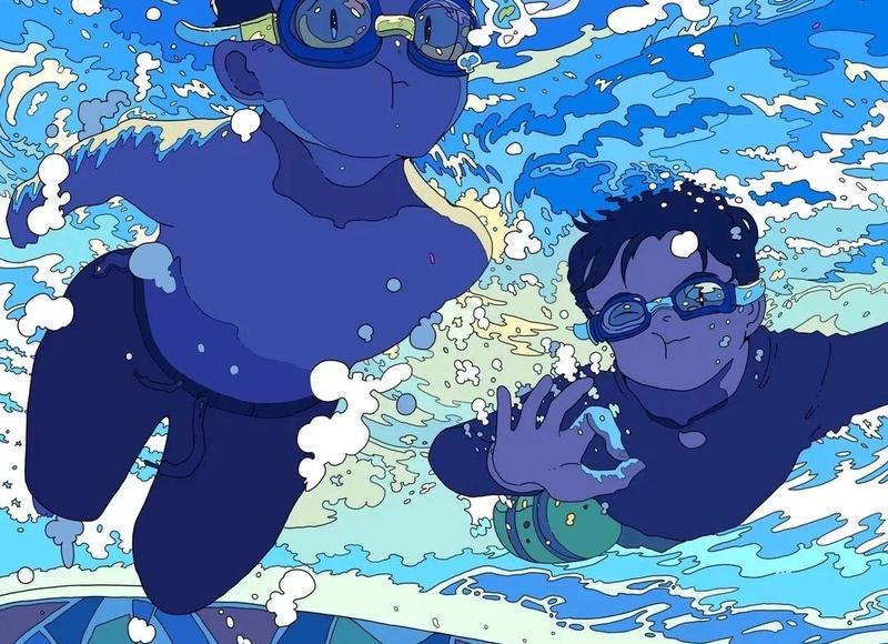 妻子带丈夫走玻璃桥，丈夫感到恐惧，抓着一旁的铁链并大喊要回家