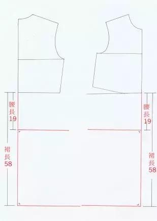 背心连衣裙裁剪方法和（整理了3款非常经典的背心连衣裙裁剪图分析）(4)