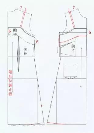 背心连衣裙裁剪方法和（整理了3款非常经典的背心连衣裙裁剪图分析）(8)